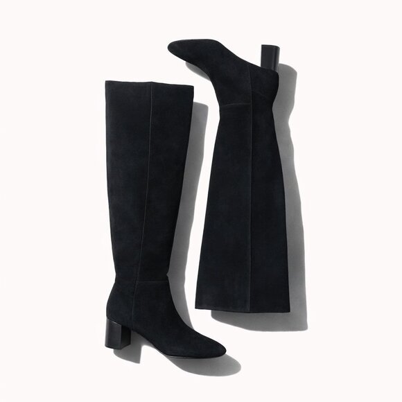 Madewell Shoes - Madewell The Sylvia Over-The-Knee Boot In Suede Women 5.5M True Black Block Heel
